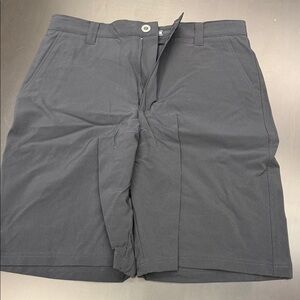 Classic Black Flat Front Men's Shorts